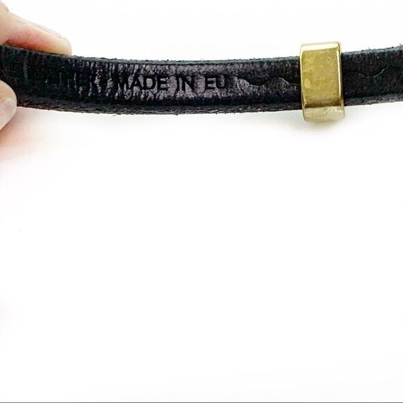 Modern leather gold mesh heart European bracelet - Picture 9 of 9